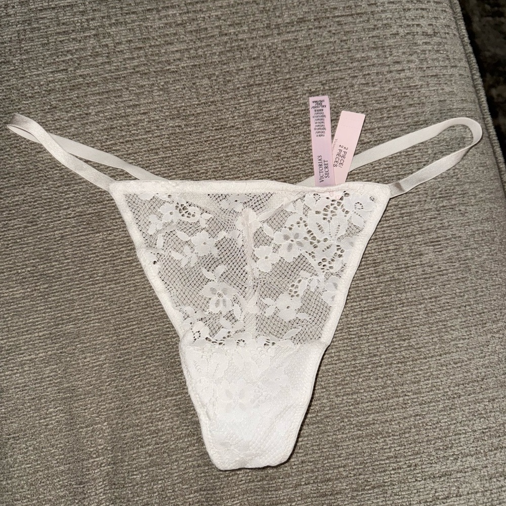 Victoria's Secret White Lace Floral Panty